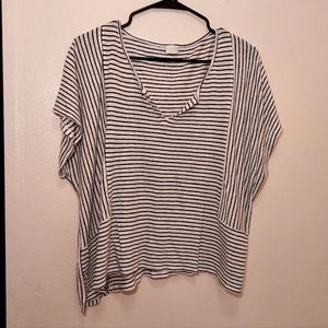 Poetry Boho Oversized V Neck Short Sleeve Tee